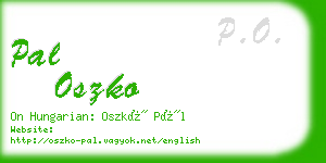 pal oszko business card